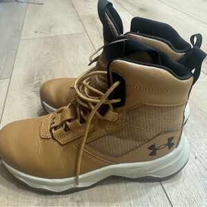 Under Armour Brown and Black Outdoor Boots. Used once. Very clean